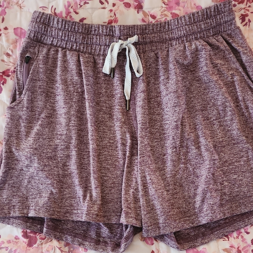 Pacific Trail Women's Heathered Purple Plum Athletic Shorts